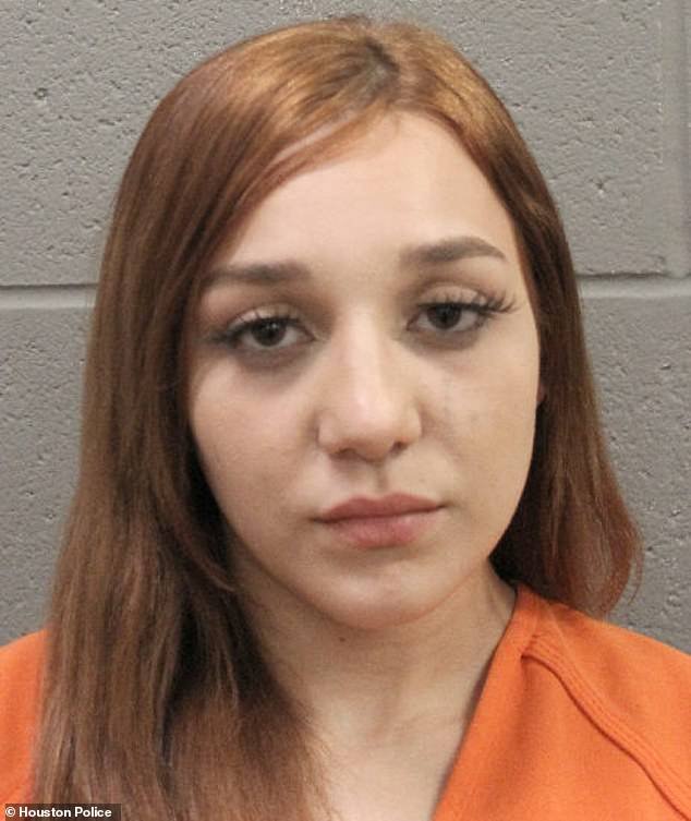 Angelina Belinda Calderon (pictured), 21, was arrested on Friday over the October deaths of her six-week-old twin daughters
