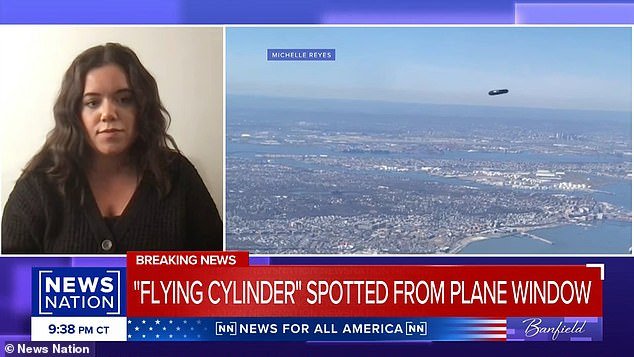 Michelle Reyes spoke with NewsMax's Ashleigh Banfield about the mysterious object she saw while flying over New York City