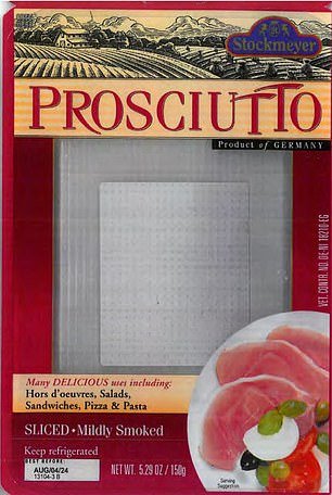 Stockmeyer ready-to-eat sliced ​​proscuitto, sold by ConSup and made in Germany, was recalled Wednesday because some of it failed safety inspections