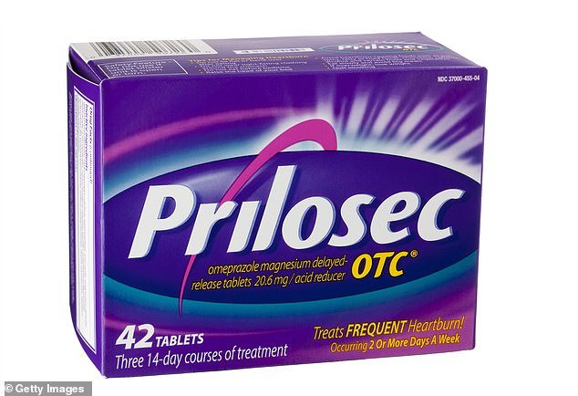 The drugs include proton pump inhibitors (PPIs) such as omeprazole and esomeprazole (pictured), histamine H2 receptor antagonists or H2 blockers, such as cimetidine and famotidine, and antacid supplements.  Prilosec is a branded version of omeprazole