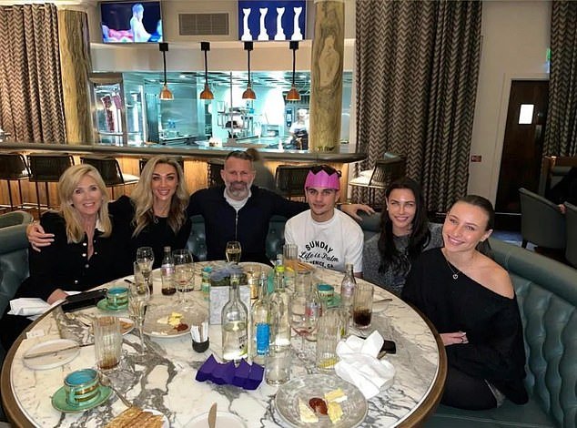 Ryan enjoyed a blended family Christmas with his ex-wife Stacey and current girlfriend Zara (LR Zara's mother Sue, Zara, Ryan, his son Zachary, Stacey and their daughter Liberty)