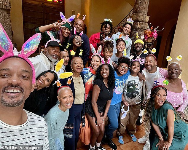 Will Smith took to Instagram to share a photo of his extended family as they celebrated Easter on Sunday