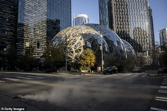 Washington is home to major paying companies such as Microsoft and Amazon, as well as Starbucks and T Mobile (photo: Amazon headquarters in Seattle)