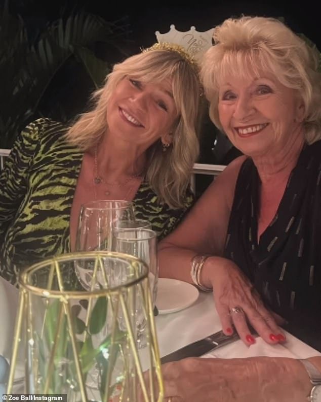 Zoe Ball shared the last photos of her mother Julia during a New Year's holiday in the Caribbean, four months before her death from pancreatic cancer