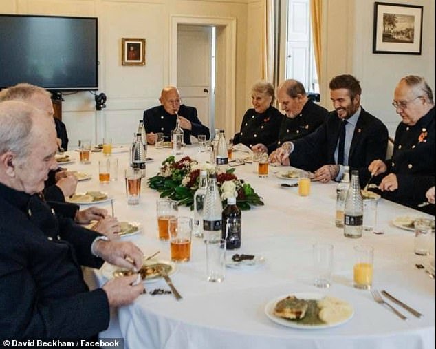 In 2021, David shared a meal of pie, mash and jellied eel with the Chelsea Pensioners after promising to return for the traditional Cockney meal on another visit.