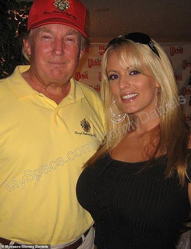 Trump pictured with porn star Stormy Daniels in 2006