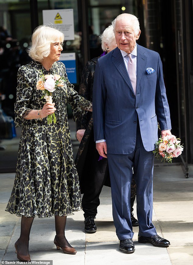 Accompanied by Camilla, the monarch returned to public duties after doctors said they were pleased with his progress following cancer treatment