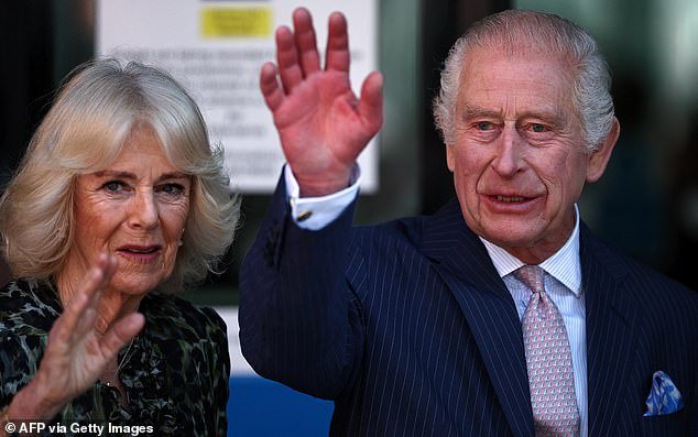 Charles and Camilla on Tuesday at University College Hospital Macmillan Cancer Center in London