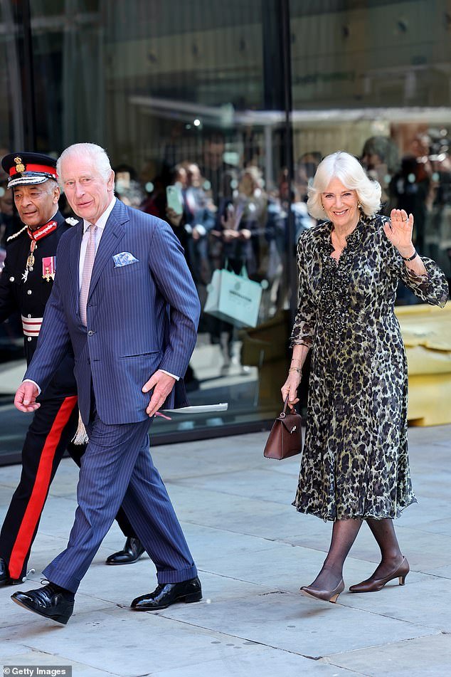 Charles and Camilla on Tuesday at University College Hospital Macmillan Cancer Center in London