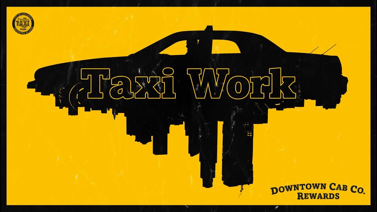 GTA Online promo art for taxi work