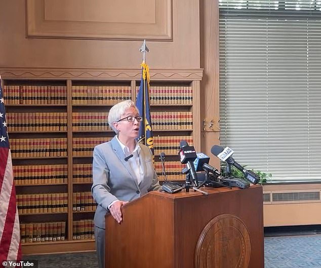 Wilson's comments come as news organizations question her new role in Kotek's government, including a state-funded security detail (Photo: Kotek at Wednesday's press conference)