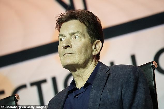 Actor Charlie Sheen during a panel discussion at the NFT LA conference in Los Angeles, California, USA, on Tuesday, March 29, 2022