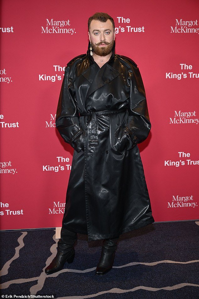 Not to be outdone, the Stay With Me hitmaker, 31, turned heads in a chic shiny trench coat