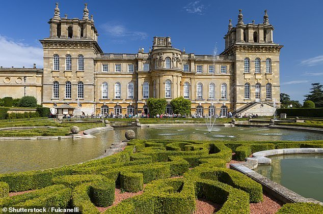 Pictured: Blenheim Palace in Oxfordshire – the residence of the Dukes of Marlborough