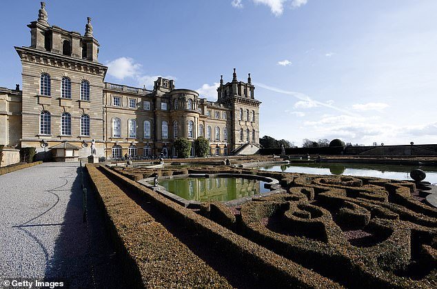 Pictured: the gardens of Blenheim Palace in Oxfordshire