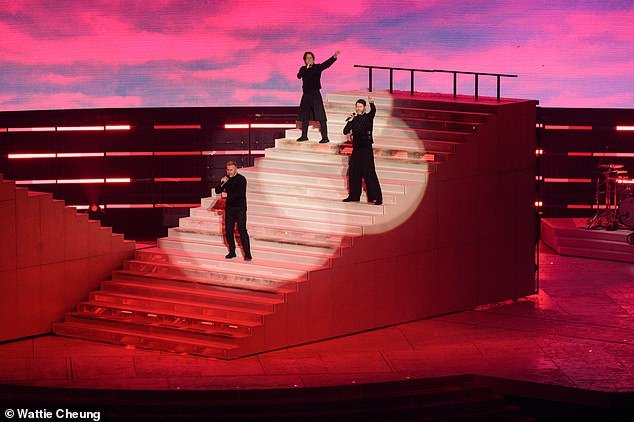 Take That's show featured impressive sets and fireworks