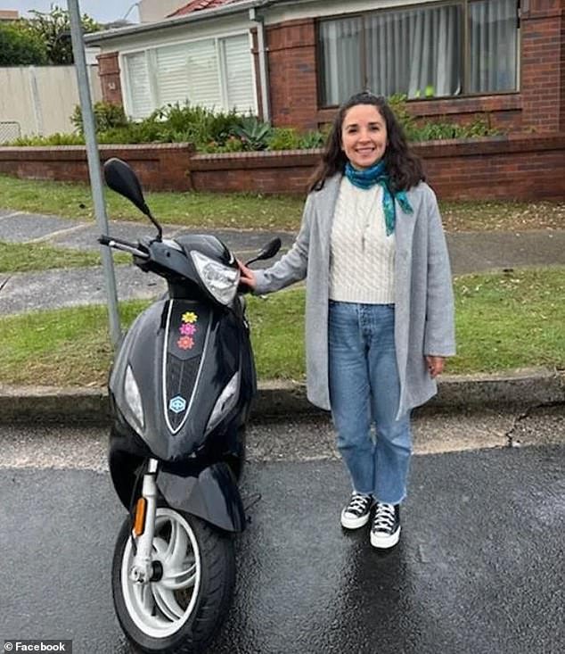 Claudia Cortis Brown (pictured) said her scooter has been repeatedly targeted by motorists, who have tried to forcibly move the bike several times