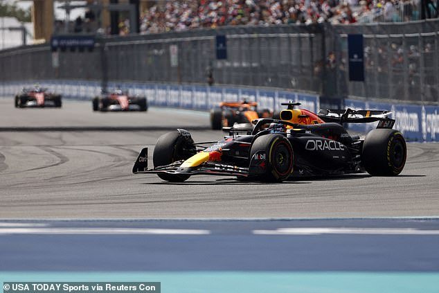 Verstappen, usually as dominant as you can imagine, managed to drive into a bollard early on