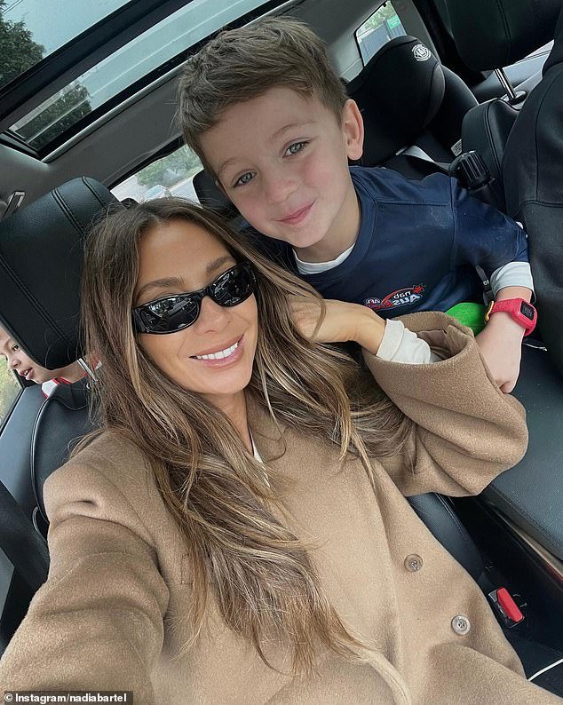 In the caption of the Instagram post, the mother-of-two wrote: 'A big weekend of boys' sports and Henley starting Auskick for the first time.  He was so excited.”  “I honestly don't know how people with more than two kids manage weekend sports times,” she added