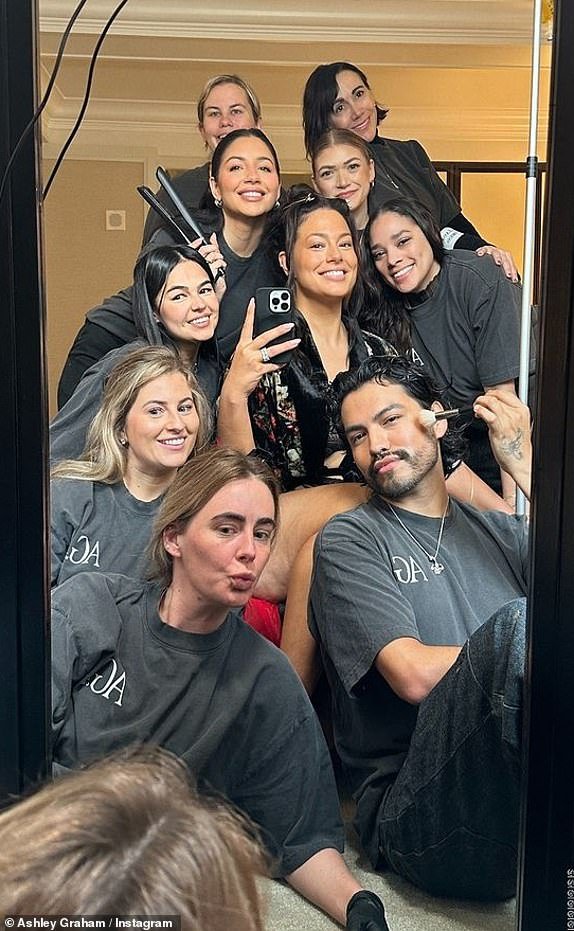 Ashley Graham Instagram glamor team for the Met gala