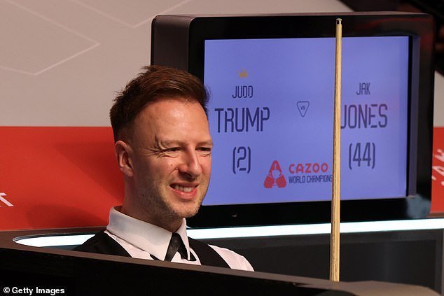 Judd Trump seemed somewhat relieved after being eliminated by Jak Jones in the quarterfinals