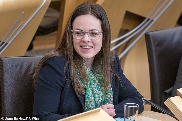 Mr Swinney was the only nominee for SNP leader after persuading former Chancellor of the Exchequer Kate Forbes (pictured) to join his team rather than challenge him