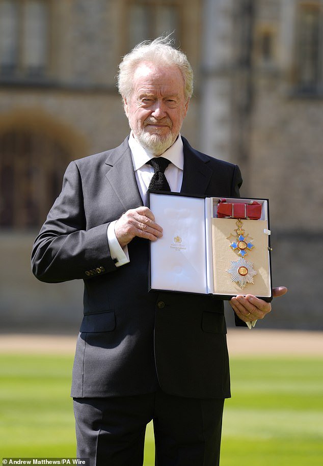 Sir Ridley Scott after being made a Knight Grand Cross at an investiture ceremony at Windsor Castle today