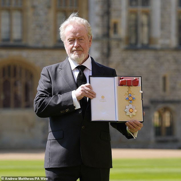 Sir Ridley Scott after being made a Knight Grand Cross earlier today