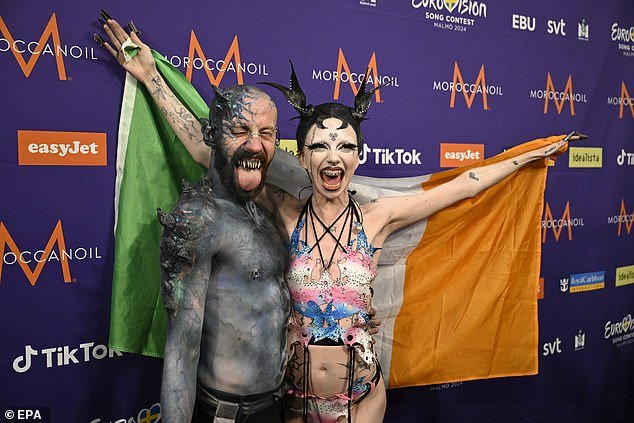 The Cork-born singer, 31, has revealed they were forced to change their body paint to Ogham script - an early medieval alphabet - which translated to a ceasefire and freedom.