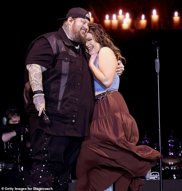 Jelly Roll gave his daughter a shoutout during a performance at the Stagecoach music festival after traveling to California with him and even bringing her on stage