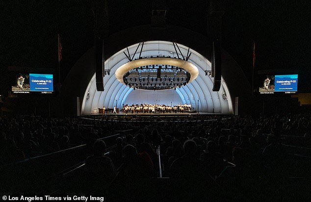 The Hollywood Bowl, one of the world's largest natural amphitheaters, seats up to 17,500 people and is considered one of the most iconic locations in Southern California (seen in 2023)