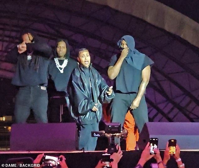 North has appeared on stage with her father several times to perform their song Talking/Once Again;  seen in October 2023