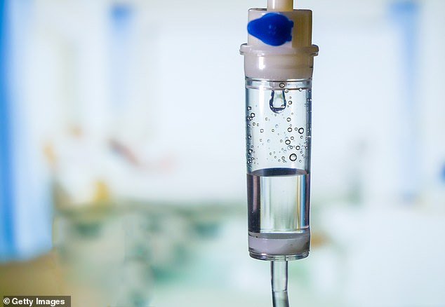 Breast cancer miracle drug Enhertu is administered as an intravenous (IV) infusion (stock image)
