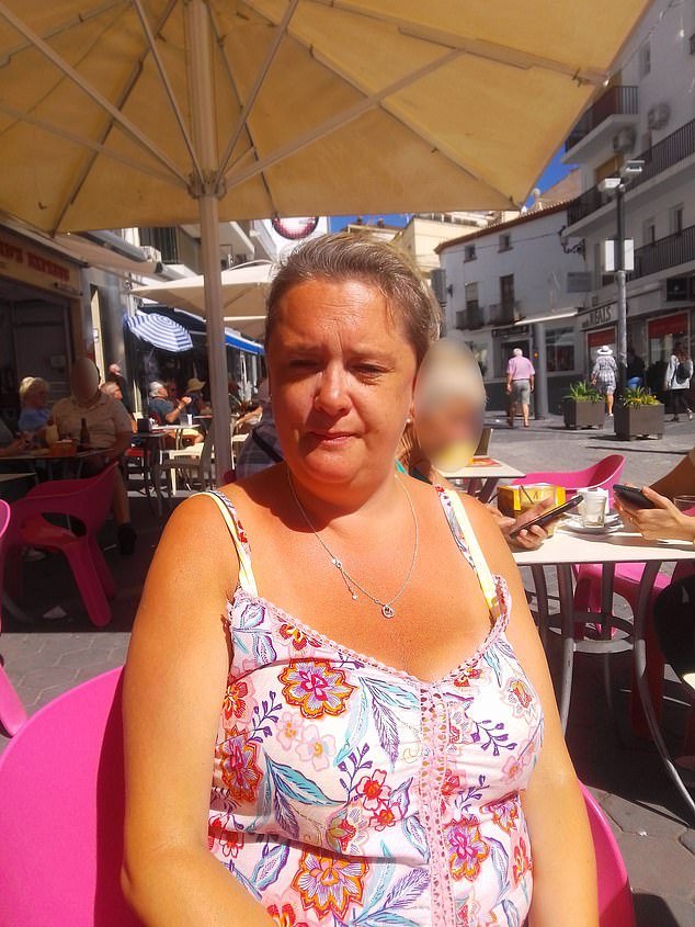 Tracy (pictured) said: 'My friends and family told us how hot it is in Britain.  They were crackers.  It normally rains in England when we are away.  It was quite frustrating actually.  But at least we have the beach close to us'