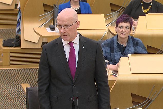 John Swinney is installed as Scottish First Minister after Humza