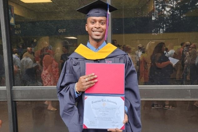 Christopher Gilbert, 26, had graduated with a master's degree from Louisiana State University