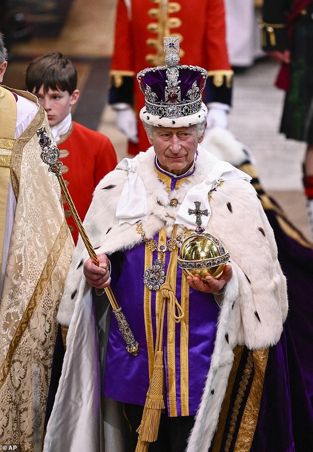 The King is celebrating the first anniversary of his coronation in quiet style with close friends in Windsor today
