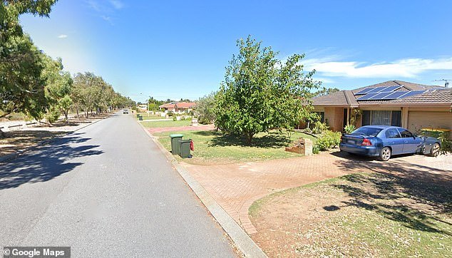 A man died shortly after he was found with a stab wound outside a house on Port Royal Drive (pictured) in Safety Bay, south of Perth, just before midnight on Tuesday.