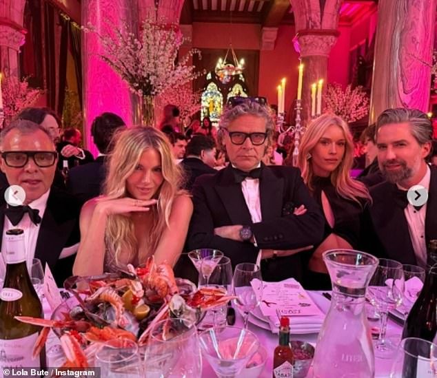 The party saw hundreds of guests fly to the remote Scottish island to join aristocrat Lady Lola, including Sienna Miller (pictured)